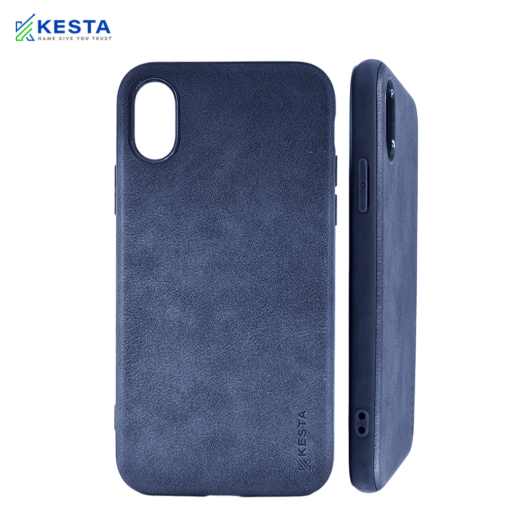 iPhone XR Cover - Brave Blue Leather Case (Waterproof & Dustproof)